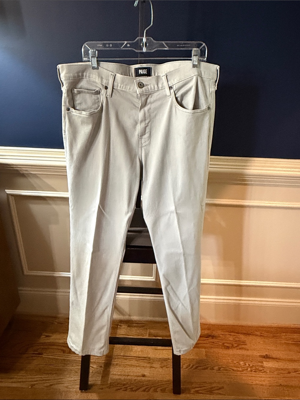 PAIGE Men's Slim Chinos in Light Beige